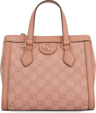 Gucci Womens Tote Bag Ophidia Gg Canvas Cloche Rose Pink-Cloche Cotton Pink/cloche