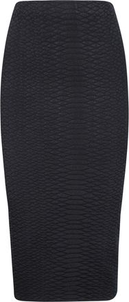 Elisabetta Franchi Textured Scale Pattern Knee-Length Fitted Skirt