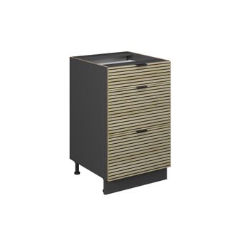 Vicco Mueble Bajo De Cocina Fame-line, Panel De Roble, 50 Cm Sin Encimera