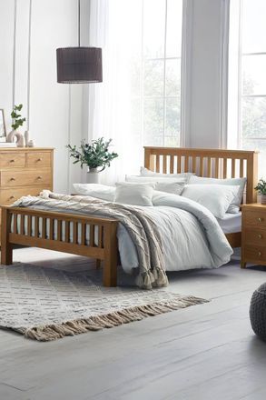 Julian Bowen Mallory High Footend Bed in Natural | Size: Double