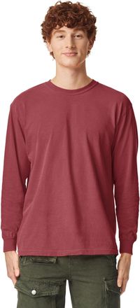 Comfort Colors Unisexs Long Sleeve Tee, Style G6014 T-Shirt, Crimson, XL