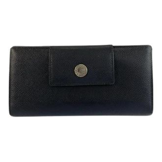Bulgari Pre-owned Classico Lederen Lange Portemonnee - Dames - Vintage Accessoires - Zwart - ONE Size - Leer - Vintage