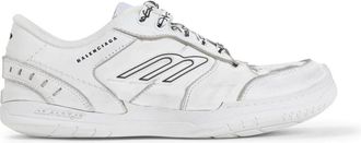 Balenciaga Hamptons Medium Worn-out Sneaker - Dames - Sneakers - Wit - 36 EU - Leer - Schoenen