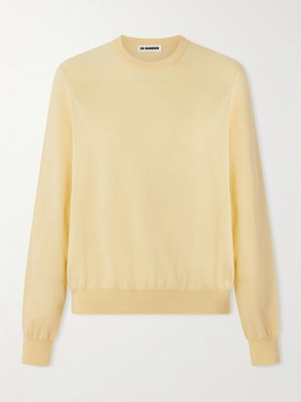 Jil Sander Pullover In Cotone - Giallo