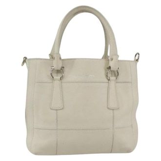 Ferragamo Pre-owned Handbags, female, White, Size: ONE SIZE Pre-owned Leather Handbag