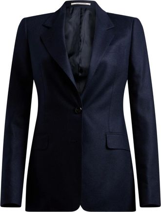 Tagliatore Single-breasted Silk Blazer - female - Tagliatore - Blazers - Blue - XS - Jackets