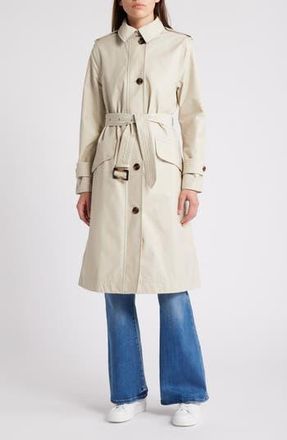 Barbour Camilla Waterproof Trench Coat in Mist/classic at Nordstrom Rack, Size 10 Us / 14 Uk