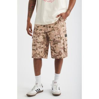 Billionaire Boys Club Drill Camo Print Cotton Blend Cargo Shorts in Doeskin at Nordstrom, Size Xx-Large