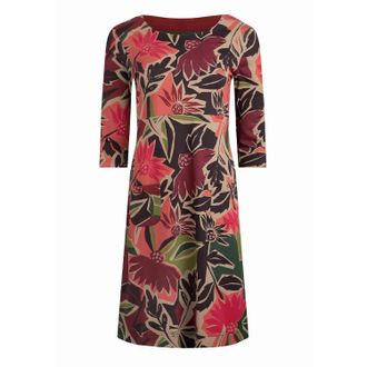 Weird Fish Dames/Dames Starshine Abstract Floral Jersey Organic Jurk (Roze)