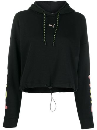 Puma Cropped hoodie - Zwart
