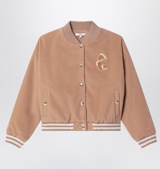 Chloé Peach-pink wool blend bomber jacket
