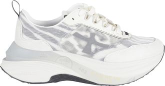 Premiata Gray Hill 7507 Side-Logo Cotton-Blend Sneakers