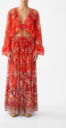 Camilla Tiered Skirt With Ruffle Detail in Ol&eacute; Ol&eacute; at Nordstrom, Size Xx-Large Au