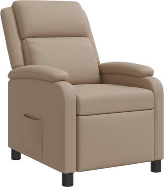 vidaXL Recliner Capuchino Cuero Sint&eacute;tico Vidaxl