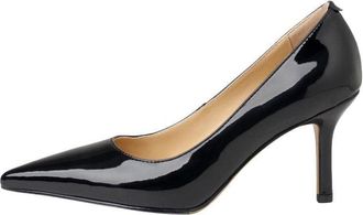 TinaCus Womens Patent Leather Handmade Pointed Toe Simple Slip On Office Stiletto Heel Pumps Shoes, Black Heel 3.15, 2 UK