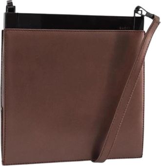 Gucci Pre-owned Vintage Schoudertas - Dames - Vintage Schoudertas - Bruin - ONE Size - Leer - Vintage