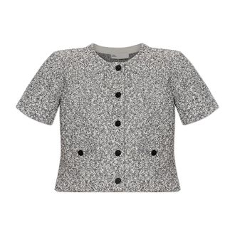 Tory Burch Dames, Truien, Grijs, Maat: M Tweed