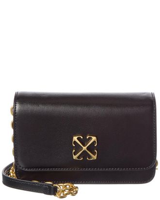 Off-white Leather Wallet On A Chain