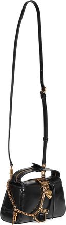 Dolce & Gabbana Womens Leather Handbag Vittoria Black Calf Handbags Hand Bags