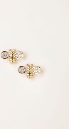 Fat Face FatFace Gold Tone Bee Stud Earrings