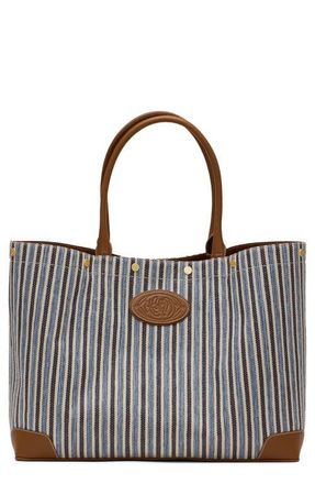 Hammitt Olympia Woven Tote in Cabana Blue/Brushed Gold at Nordstrom
