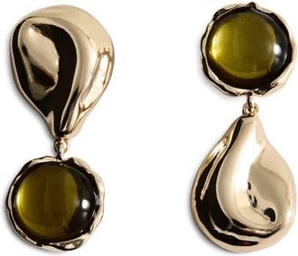 Mango Mixed Resin Drop Earrings in Gold at Nordstrom