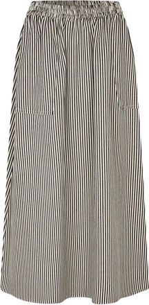 Lollys Laundry Rokken, Dames, Veelkleurig, S, Katoen, Elegante Maxi Rok met Strepen