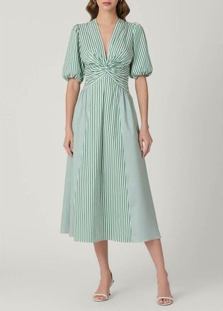 Shoshanna Margaret Pinstripe Dress in Pistachio at Nordstrom, Size 12