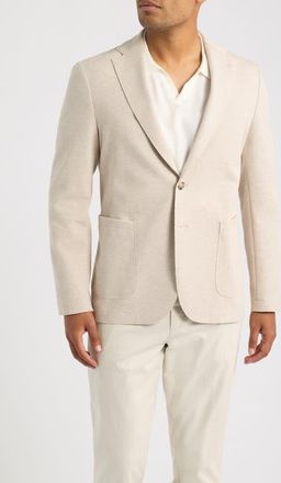 BOSS Hanry Slim Fit Knit Cotton Blend Sport Coat in Light Beige at Nordstrom, Size 36