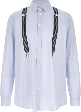 Moschino Light Blue Trompe-lil Print Shirt