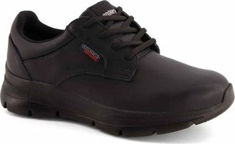 Andrea Womens Oxford Leather Lace-Up Shoes In Black