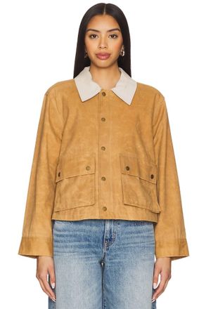 The Great. Waxy Swing Jacket In Walnut