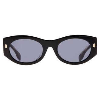 Fendi Blue Oval Ladies Sunglasses FE40125F 01V 53
