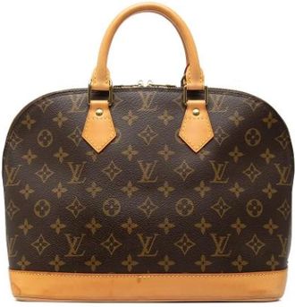 Louis Vuitton Tweedehands Canvas Louis Vuitton tassen - Dames - Vintage Handtas - Bruin - ONE Size - Vintage