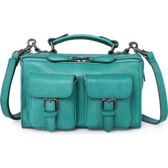 OLD TREND Las Luna Leather Crossbody Bag in Aqua at Nordstrom Rack