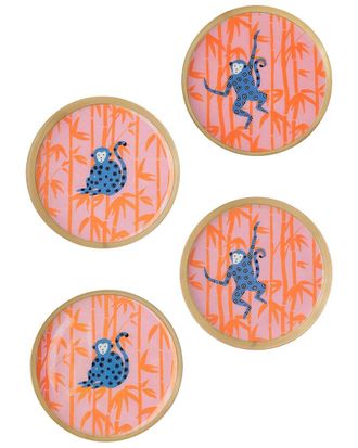 Tiramisu Playful Jungle Metal Coaster Set