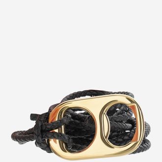 Bottega Veneta Intrecciato Nappa Belt - Black