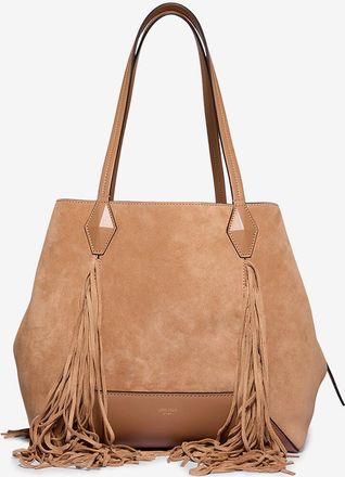 Jimmy Choo London Shopper aus Wildleder mit Fransen Diamond Medium