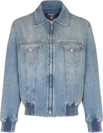 Balmain Giacca leggera in cotone - Blu