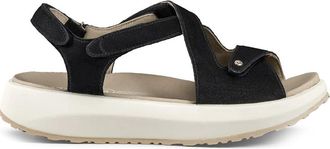 Joya Womens Jenny Velour Leather Black Sandals 5.5 UK