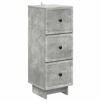 vidaXL Cajonera Gris Hormig&oacute;n 33 X 34,5 X 90 Cm Madera De Ingenier&iacute;a Vidaxl