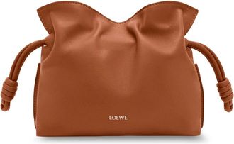 Loewe Flamenco Clutch - Dames - Tassen - Bruin - Maat: ONE Size Lame