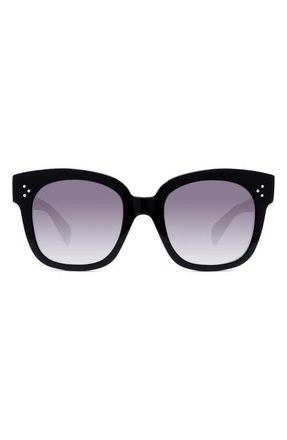 Celine 54mm Square Sunglasses in Black/Smoke at Nordstrom