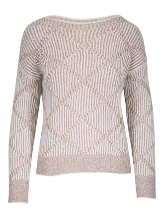 D.exterior sequin-embellishment sweater - Neutrals