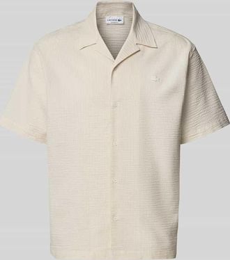 Lacoste Relaxed Fit Freizeithemd aus reiner Baumwolle in Offwhite, Gr&ouml;&szlig;e 39