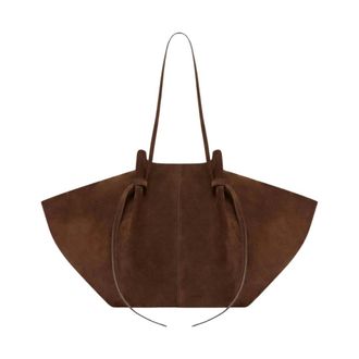 Yuzefi Tote Bags, female, Brown, Size: ONE SIZE Large Mochi Suede