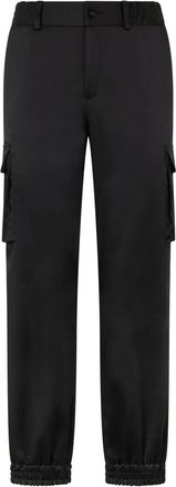Philipp Plein satin drawstring-waist trousers - Black