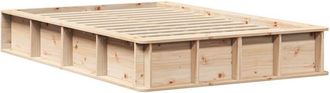 vidaXL Estructura De Cama Madera De Pino Macizo 140 X 200 Cm Vidaxl