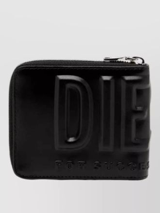 Diesel 3d bi fold coin zip wallet