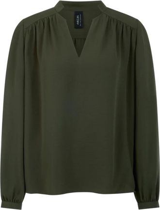 Marc Cain Wijde Blouse - Dames - Blouses - Groen - S - Overhemden